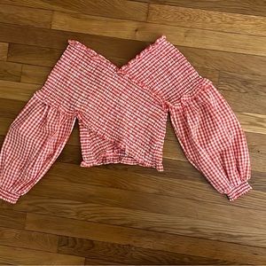 Zara long sleeve crop top